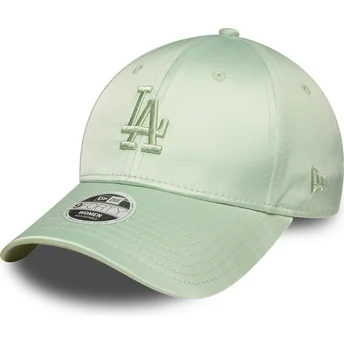 Sapkák ívelt zöld állítható pánt 9FORTY Bow Back Satin Los Angeles Dodgers MLB New Era