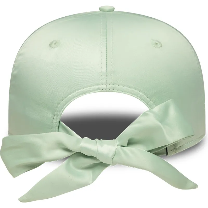 new-era-curved-brim-women-9forty-bow-back-satin-los-angeles-dodgers-mlb-green-adjustable-cap