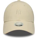 cap-ivelt-bezhov-reguliruema-lenta-9forty-mini-cord-new-york-yankees-mlb-new-era