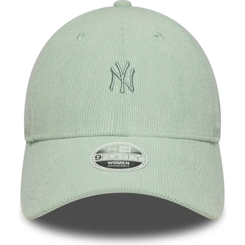 gron-kurvad-justerbar-keps-for-dam-9forty-mini-cord-fran-new-york-yankees-mlb-av-new-era