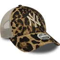 leopard-trucker-keps-for-dam-9forty-m-crown-a-frame-leopard-fran-new-york-yankees-mlb-av-new-era