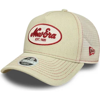 Gorra trucker beige para mujer 9FORTY M-Crown A Frame de New Era