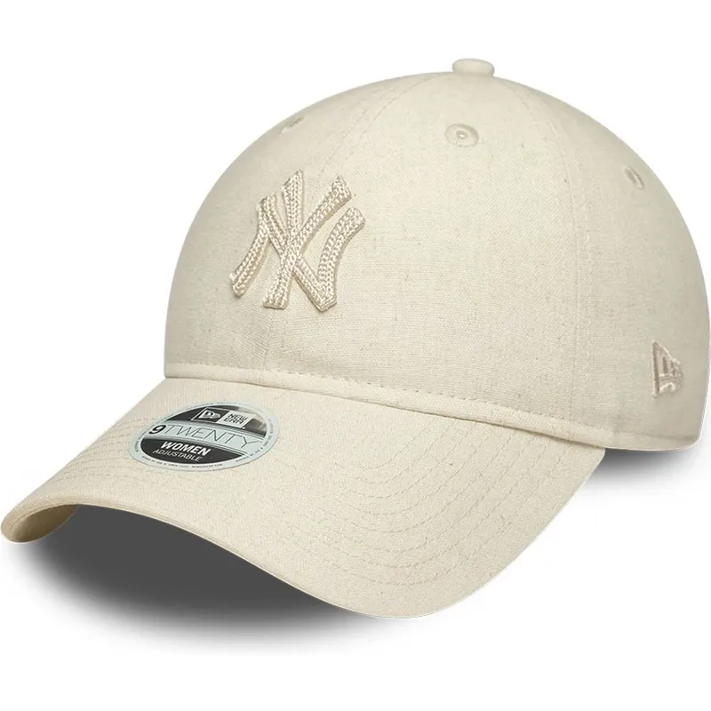 sapkak-ivelt-bezs-allithato-9twenty-midi-linen-new-york-yankees-mlb-new-era