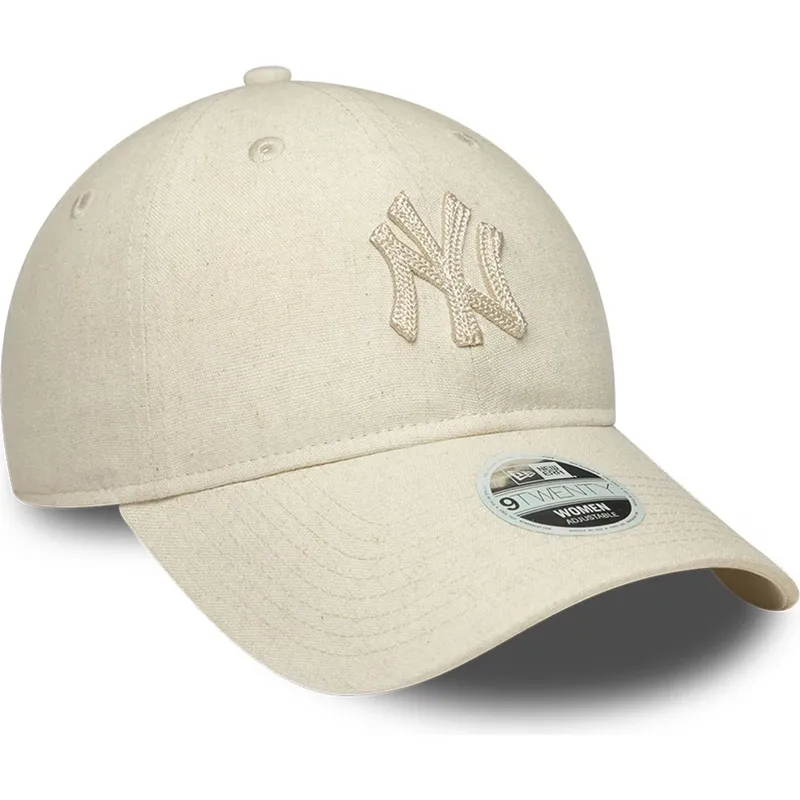 sapkak-ivelt-bezs-allithato-9twenty-midi-linen-new-york-yankees-mlb-new-era