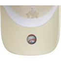 new-era-curved-brim-women-9twenty-midi-linen-new-york-yankees-mlb-beige-adjustable-cap-with-beige-logo