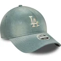 new-era-curved-brim-women-9twenty-a-frame-denim-los-angeles-dodgers-mlb-blue-adjustable-cap