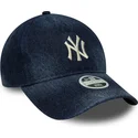 marinbla-bojd-justerbar-keps-for-dam-9twenty-a-frame-denim-fran-new-york-yankees-mlb-av-new-era