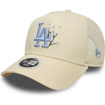 Sapkák ívelt bézs snapback 9FORTY A Frame Floral Los Angeles Dodgers MLB New Era