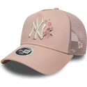 damen-trucker-cap-rosa-9forty-a-frame-floral-new-york-yankees-mlb-von-new-era