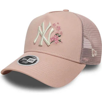 Damen Trucker Cap rosa 9FORTY A Frame Floral New York Yankees MLB von New Era