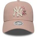 damen-trucker-cap-rosa-9forty-a-frame-floral-new-york-yankees-mlb-von-new-era