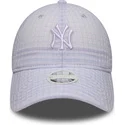 new-era-curved-brim-women-purple-logo-9twenty-seersucker-new-york-yankees-mlb-purple-adjustable-cap