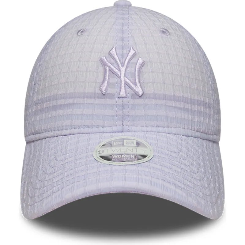 new-era-curved-brim-women-purple-logo-9twenty-seersucker-new-york-yankees-mlb-purple-adjustable-cap
