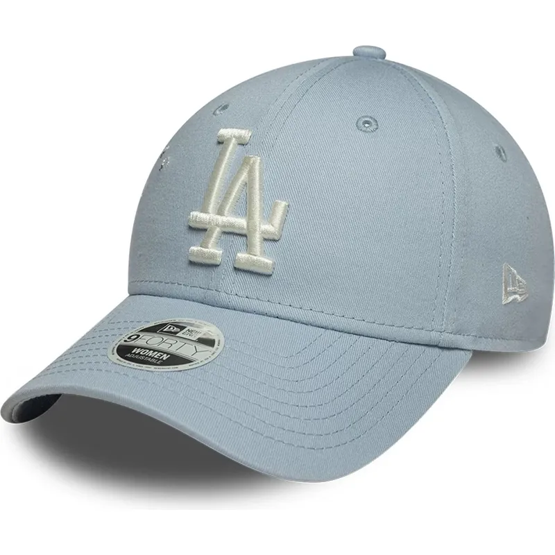 blaue-gebogene-verstellbare-damenkappe-9forty-floral-icon-der-los-angeles-dodgers-mlb-von-new-era