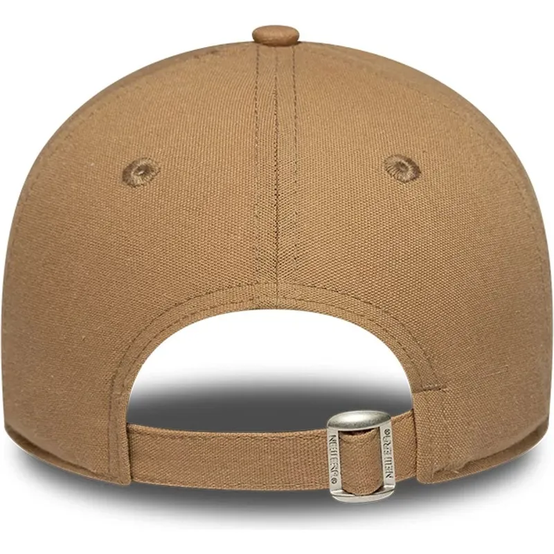 new-era-curved-brim-women-9forty-linen-los-angeles-dodgers-mlb-brown-adjustable-cap