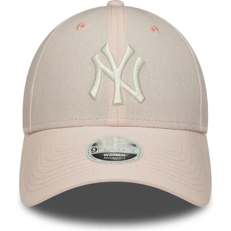 ljusrosa-bojd-justerbar-keps-for-dam-9forty-linen-fran-new-york-yankees-mlb-av-new-era
