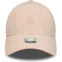 gorra-curva-rosa-ajustable-con-logo-rosa-para-mujer-9forty-mini-cord-de-los-angeles-dodgers-mlb-de-new-era