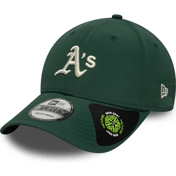 Grüne verstellbare Curved Cap 9FORTY Recycled Midi der Oakland Athletics MLB von New Era