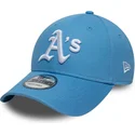 new-era-curved-brim-9forty-league-essential-oakland-athletics-mlb-light-blue-adjustable-cap