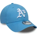 hellblaue-verstellbare-curved-cap-9forty-league-essential-der-oakland-athletics-mlb-von-new-era