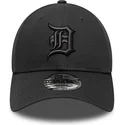 schwarze-verstellbare-curved-cap-mit-schwarzem-logo-9forty-team-outline-von-detroit-tigers-mlb-von-new-era
