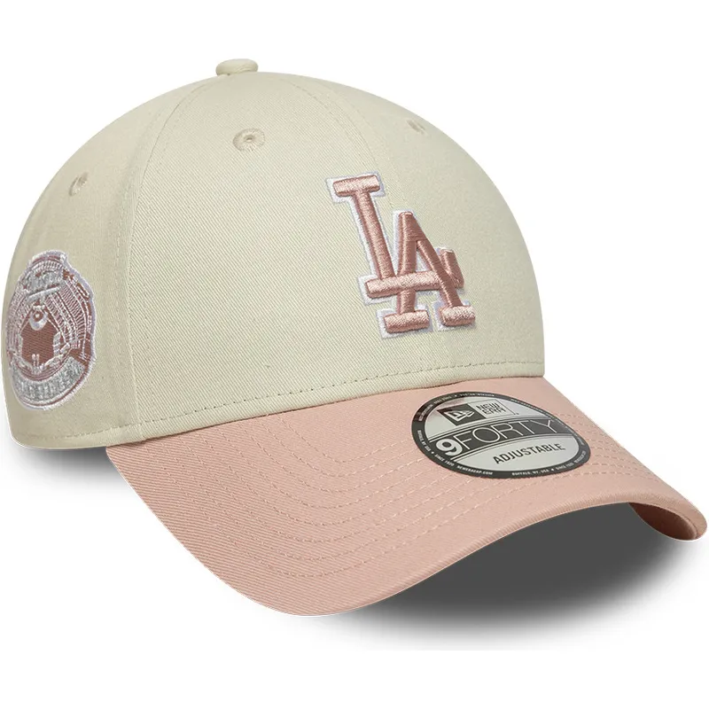 cap-ivelt-bezhov-reguliruema-lenta-rosa-rosa-9forty-world-series-patch-los-angeles-dodgers-mlb-new-era