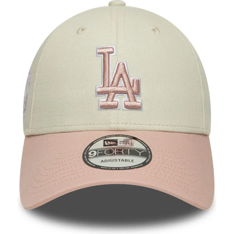 cap-ivelt-bezhov-reguliruema-lenta-rosa-rosa-9forty-world-series-patch-los-angeles-dodgers-mlb-new-era