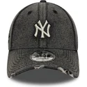 new-era-curved-brim-9forty-acid-wash-denim-new-york-yankees-mlb-black-adjustable-cap