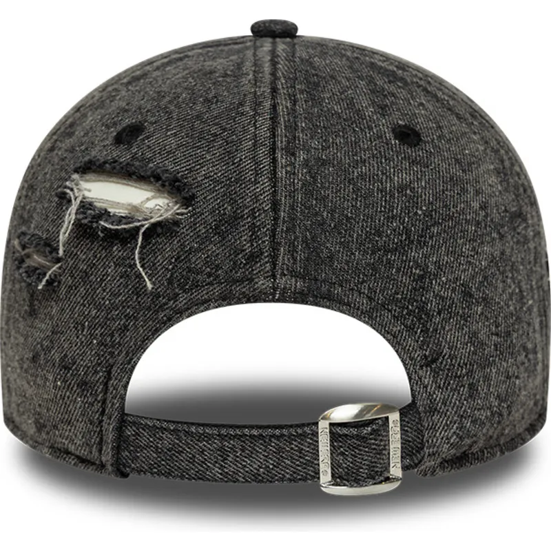 new-era-curved-brim-9forty-acid-wash-denim-new-york-yankees-mlb-black-adjustable-cap