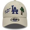 beige-verstellbare-curved-cap-9forty-city-icon-der-los-angeles-dodgers-mlb-von-new-era