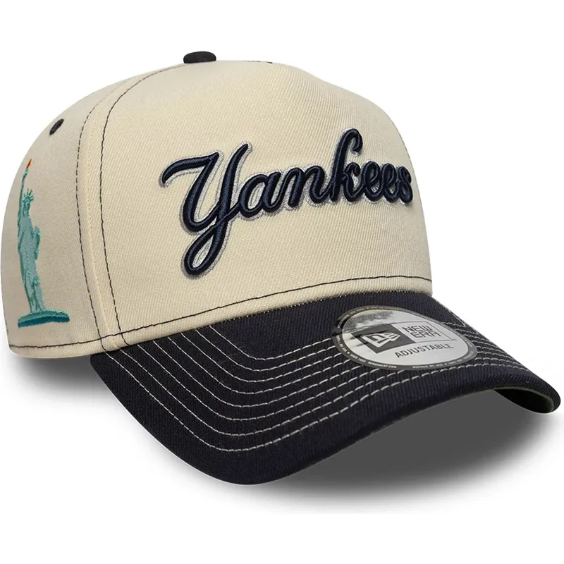 sapkak-ivelt-bezs-snapback-e-frame-city-icon-new-york-yankees-mlb-new-era