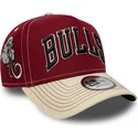 rote-und-beige-gebogene-snapback-kappe-e-frame-city-icon-der-chicago-bulls-nba-von-new-era