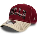 rote-und-beige-gebogene-snapback-kappe-e-frame-city-icon-der-chicago-bulls-nba-von-new-era