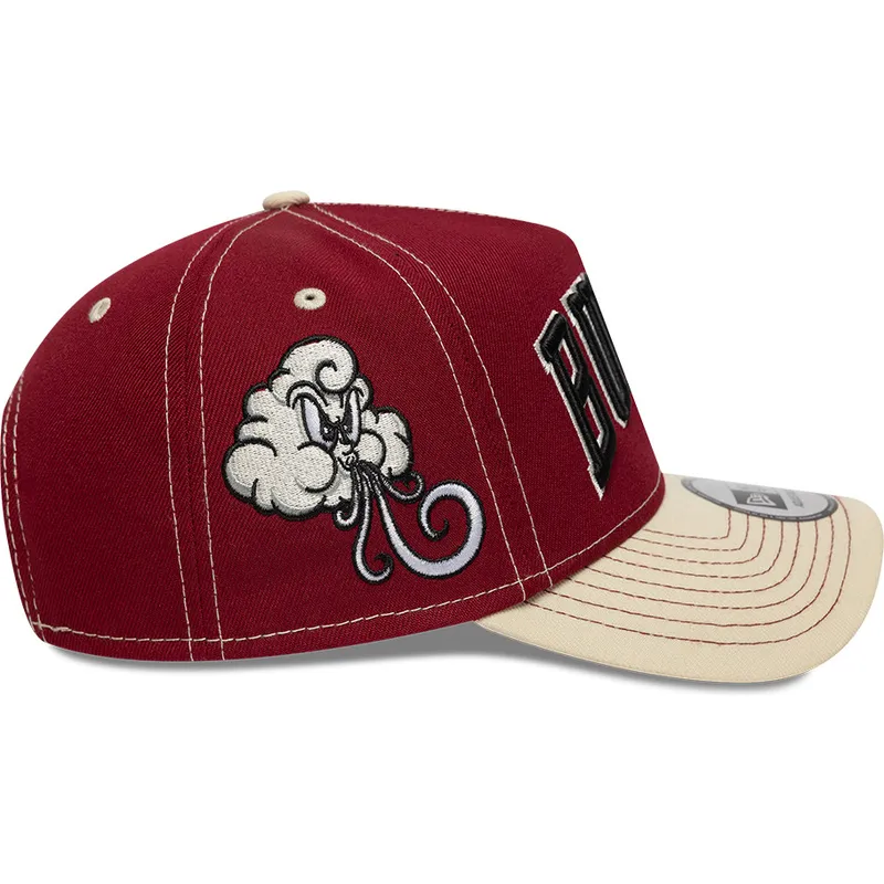 rod-och-beige-kurvad-keps-snapback-e-frame-city-icon-chicago-bulls-nba-fran-new-era
