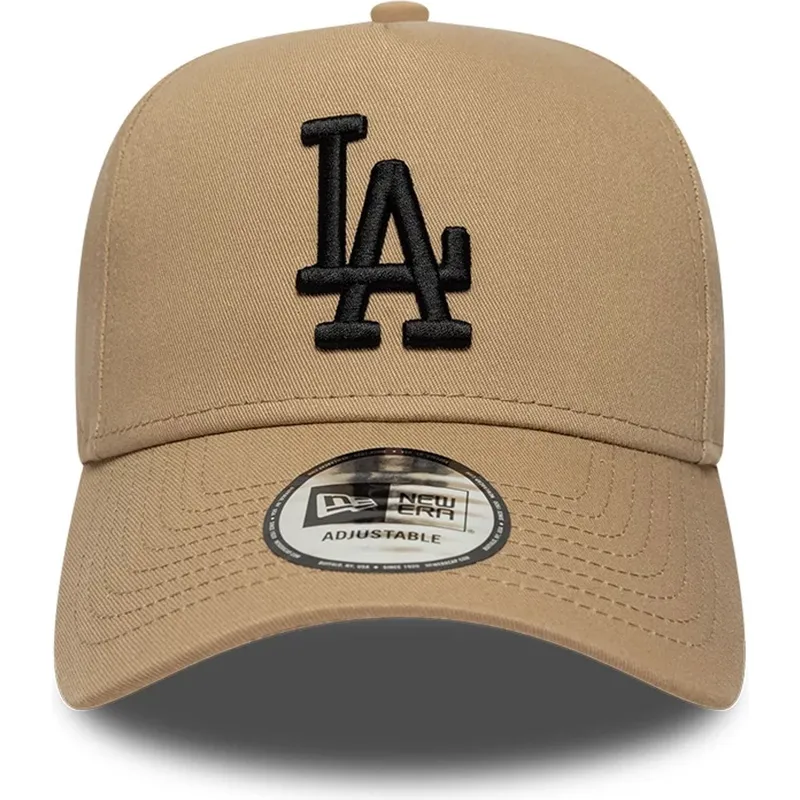 brun-kurvad-keps-snapback-med-svart-logotyp-e-frame-league-essential-fran-los-angeles-dodgers-mlb-av-new-era