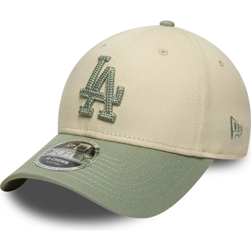 sapkak-ivelt-bezs-snapback-9forty-m-crown-side-script-los-angeles-dodgers-mlb-new-era
