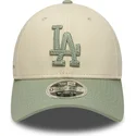 sapkak-ivelt-bezs-snapback-9forty-m-crown-side-script-los-angeles-dodgers-mlb-new-era