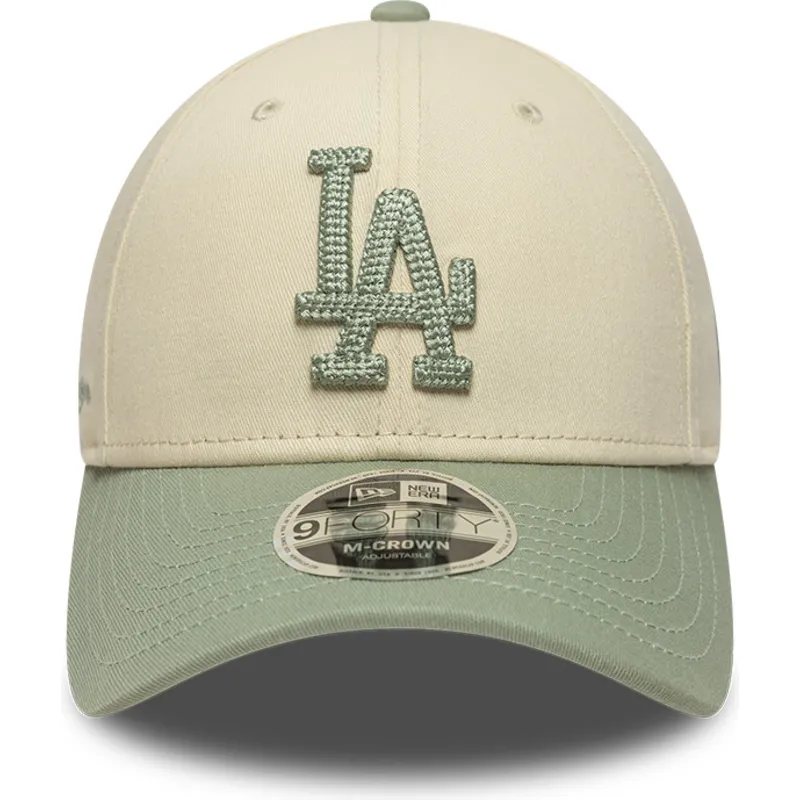 sapkak-ivelt-bezs-snapback-9forty-m-crown-side-script-los-angeles-dodgers-mlb-new-era