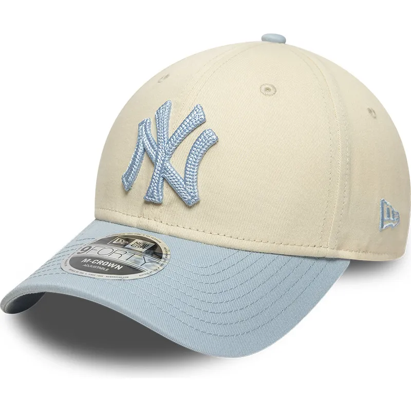 cap-ivelt-bezhov-snapbek-9forty-m-crown-side-script-new-york-yankees-mlb-new-era
