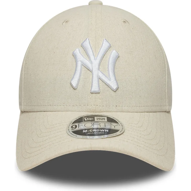 sapkak-ivelt-bezs-snapback-9forty-m-crown-linen-new-york-yankees-mlb-new-era