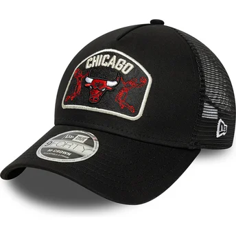 Svart trucker-keps 9FORTY M-Crown A Frame från Chicago Bulls NBA av New Era