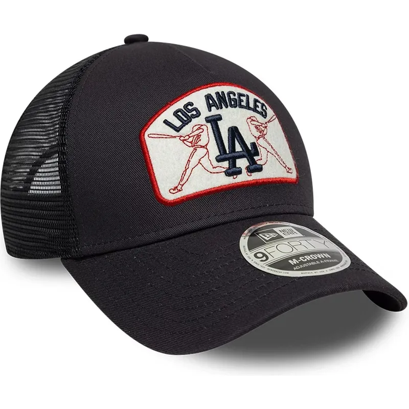 morkbla-trucker-keps-9forty-m-crown-a-frame-los-angeles-dodgers-mlb-fran-new-era
