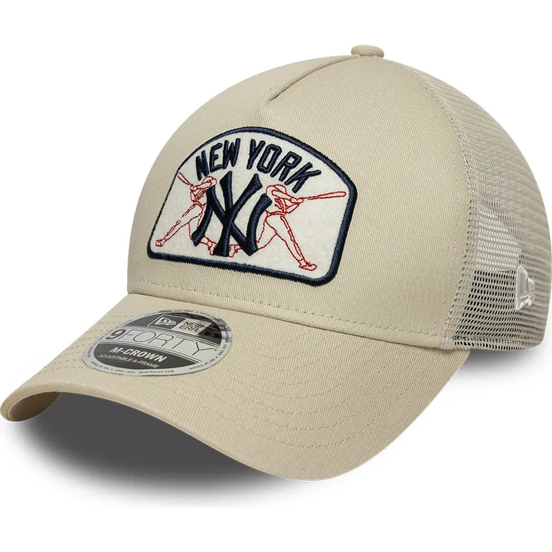 cap-ivelt-bezhov-snapbek-9forty-m-crown-a-frame-new-york-yankees-mlb-new-era