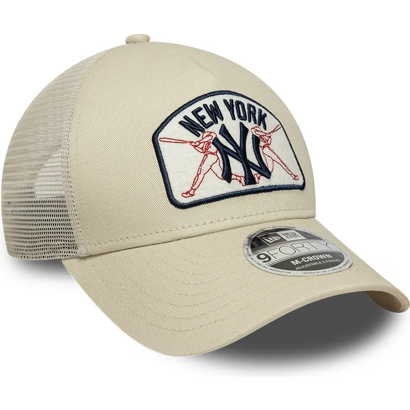 cap-ivelt-bezhov-snapbek-9forty-m-crown-a-frame-new-york-yankees-mlb-new-era