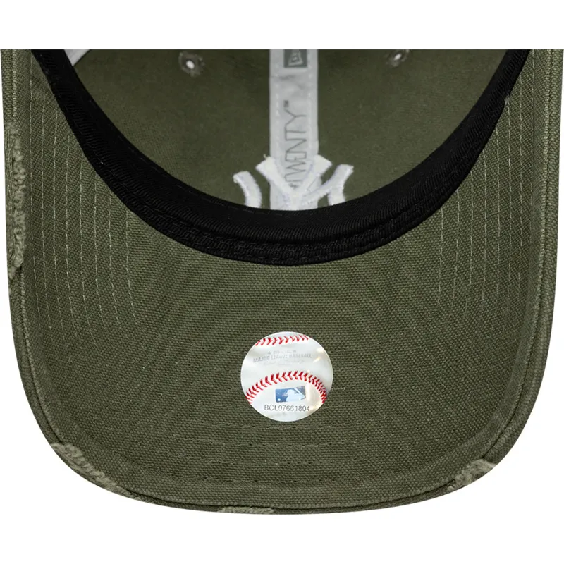 gron-justerbar-trucker-keps-9twenty-cotton-canv-fran-new-york-yankees-mlb-av-new-era