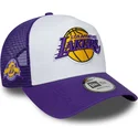 trucker-cap-violett-und-weiss-a-frame-side-patch-von-los-angeles-lakers-nba-von-new-era