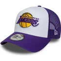 new-era-a-frame-side-patch-los-angeles-lakers-nba-purple-and-white-trucker-hat