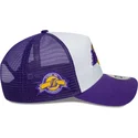 new-era-a-frame-side-patch-los-angeles-lakers-nba-purple-and-white-trucker-hat