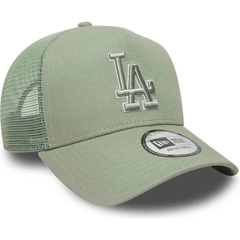 gorra-trucker-verde-con-logo-verde-a-frame-outline-de-los-angeles-dodgers-mlb-de-new-era
