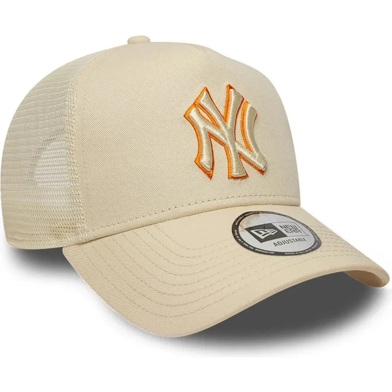 sapkak-ivelt-bezs-snapback-a-frame-outline-new-york-yankees-mlb-new-era